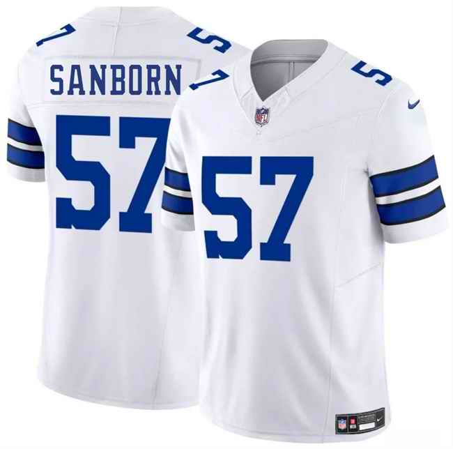 Men's Dallas Cowboys #57 Jack Sanborn White 2025 F.U.S.E Vapor Untouchable Limited Stitched Football Jersey